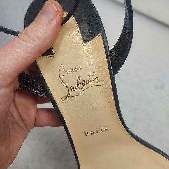 Christian Louboutin Loubigirl Black Ankle Strap Heel Sandal - Picture 5 of 15